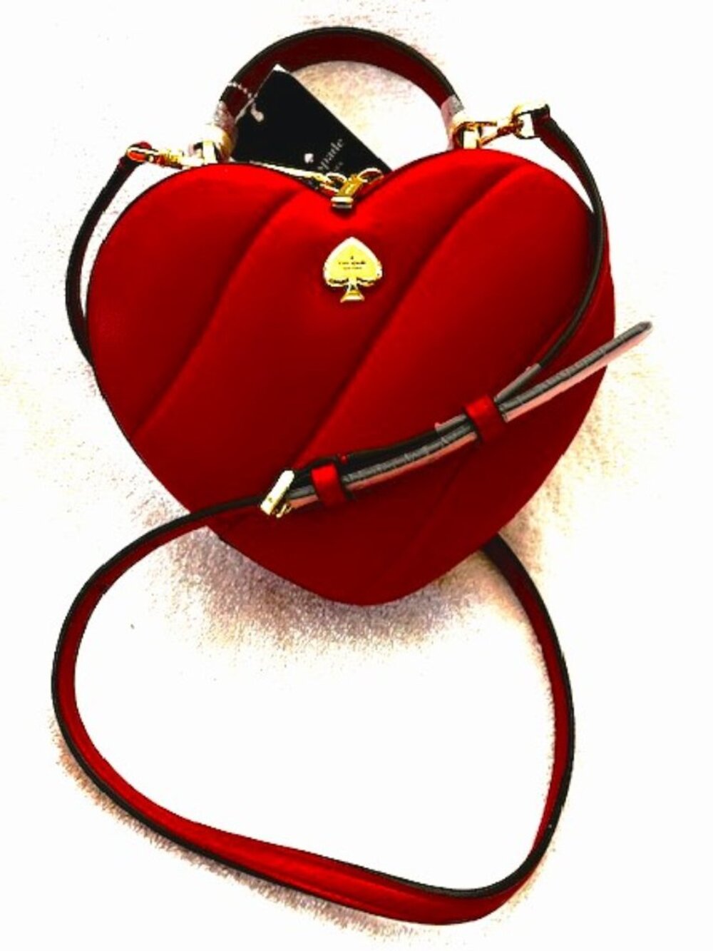 Kate Spade Love Shack Ruby Red heart crossbody handbag NWT